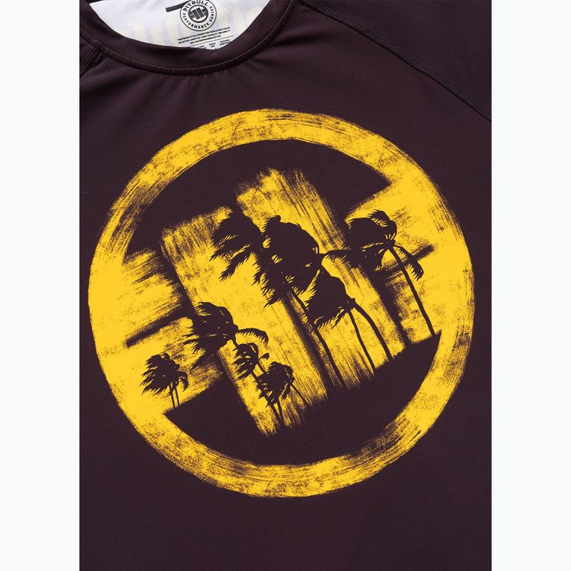 Koszulka męska Pitbull Rashguard Logo Palms brown 6