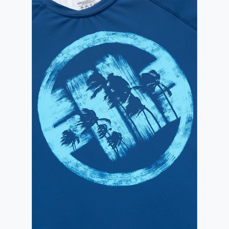 Koszulka męska Pitbull Rashguard Logo Palms blue 6