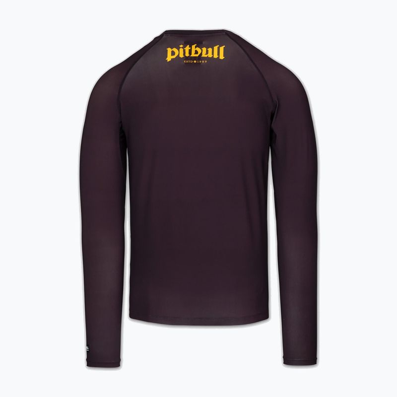 Rashguard longsleeve męski Pitbull Rashguard Logo Palms brown 4