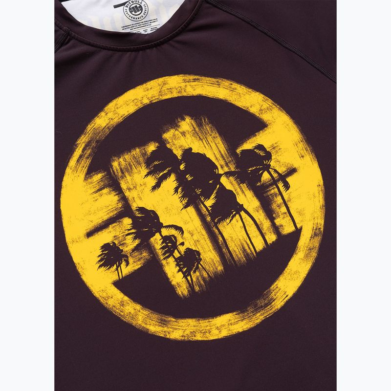Rashguard longsleeve męski Pitbull Rashguard Logo Palms brown 6