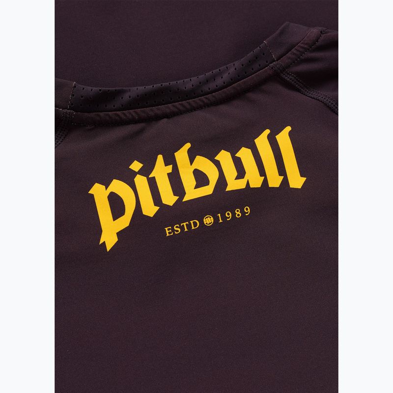 Rashguard longsleeve męski Pitbull Rashguard Logo Palms brown 7