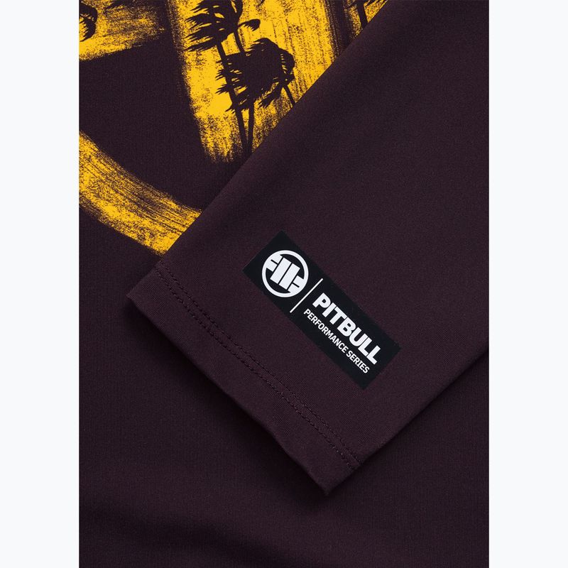 Rashguard longsleeve męski Pitbull Rashguard Logo Palms brown 8
