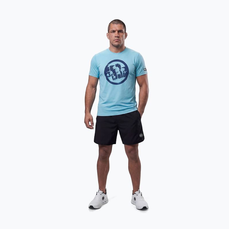 Koszulka męska Pitbull Logo Palms mesh light blue 2
