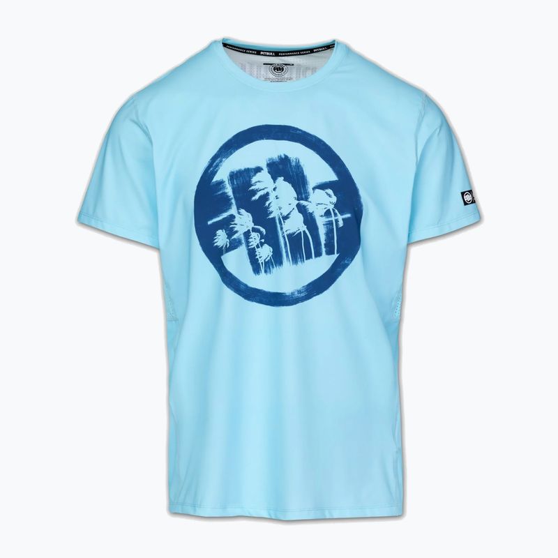 Koszulka męska Pitbull Logo Palms mesh light blue 3