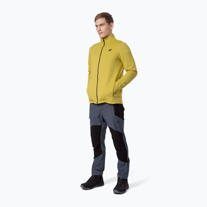 Bluza trekkingowa męska 4F PLM013 lemon 2