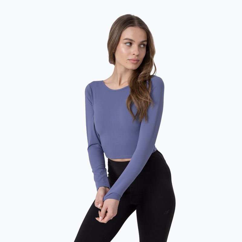 Top do jogi damski 4F TSDL019 LS denim