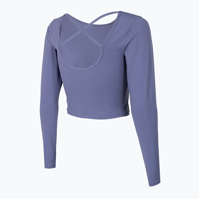 Top do jogi damski 4F TSDL019 LS denim 4