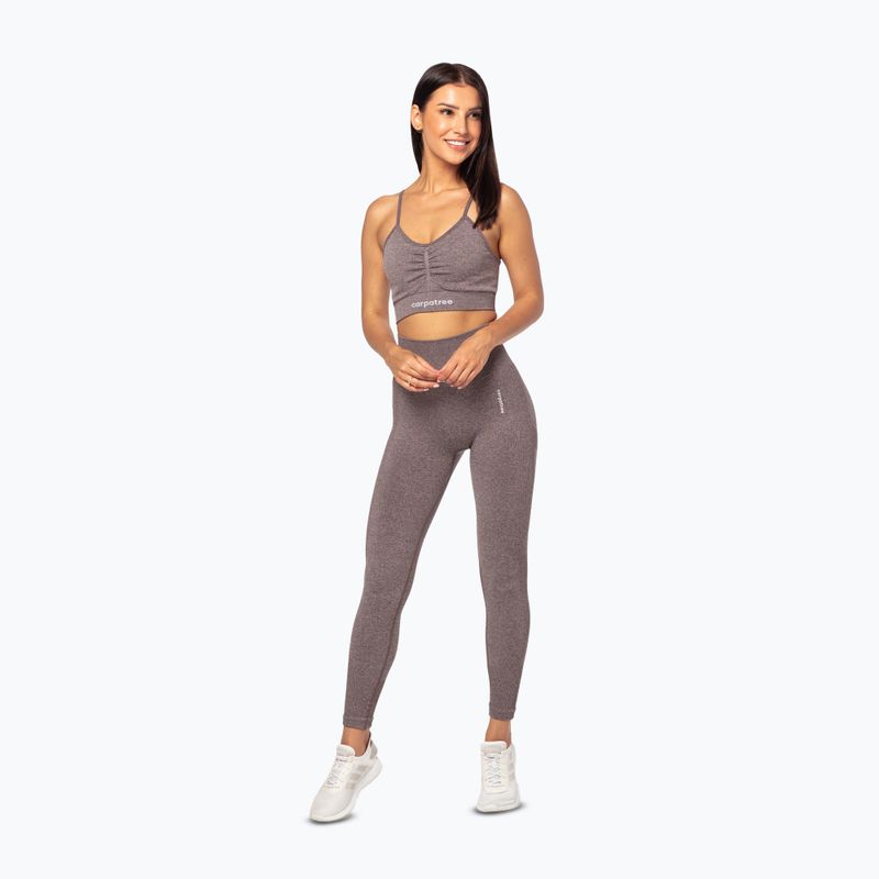 Biustonosz treningowy Carpatree Allure Seamless brown melange (pepper corn) 2