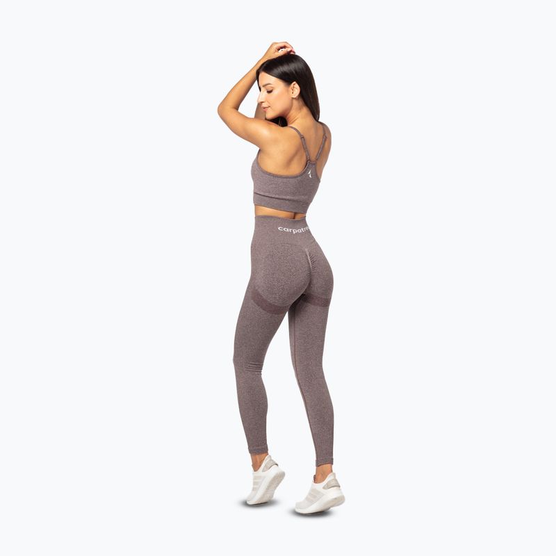 Biustonosz treningowy Carpatree Allure Seamless brown melange (pepper corn) 3