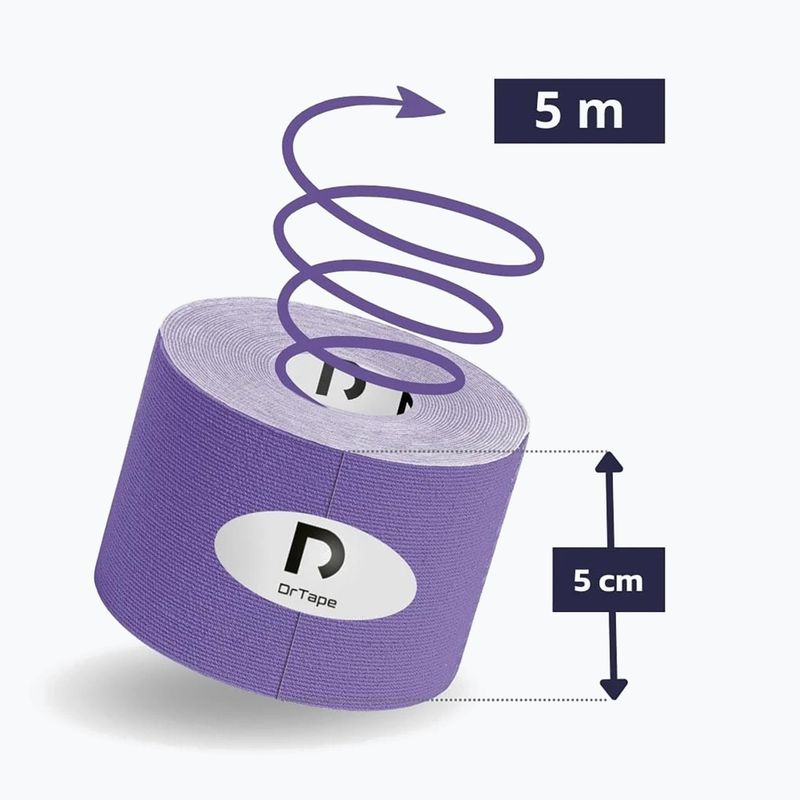 Taśma do kinesiotapingu DrTape Kinesiology Tape fioletowy 2
