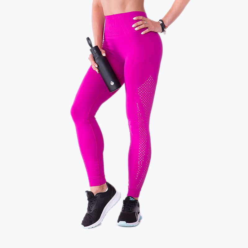 Legginsy treningowe damskie 2skin Power Seamless Fuchsia 5