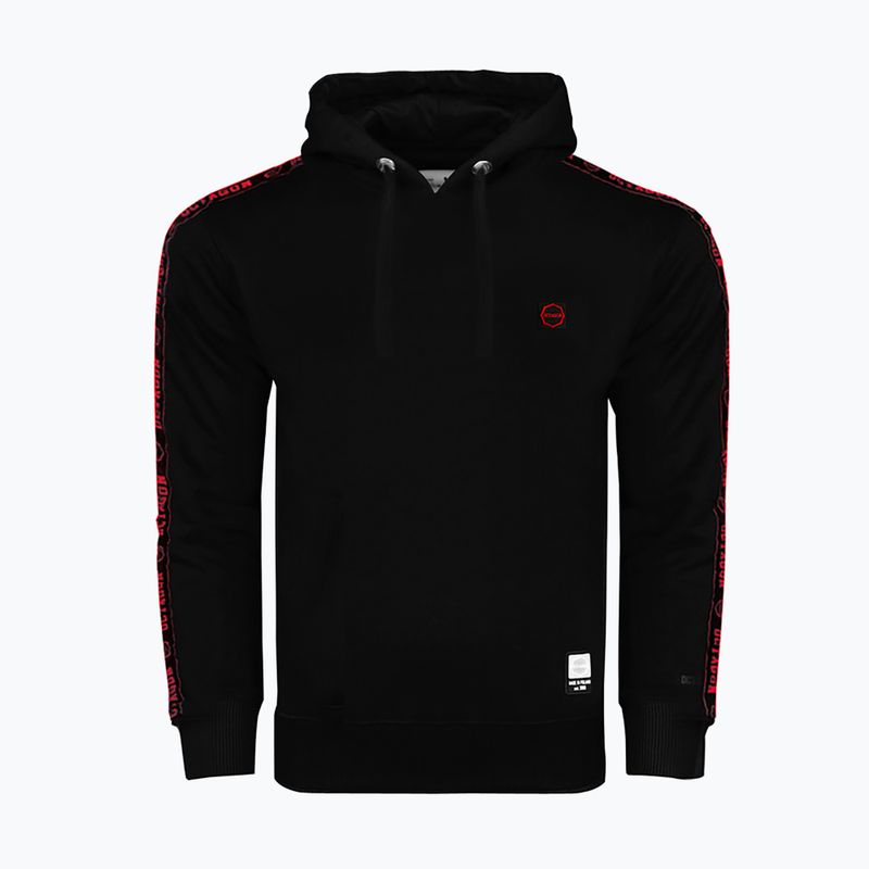 Bluza męska Octagon Stripe Hoodie black/red