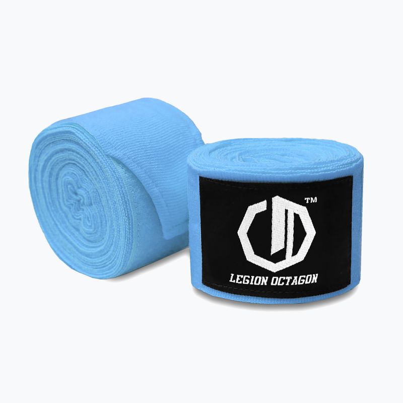 Bandaże bokserskie Octagon Legion Standard 400 cm light blue