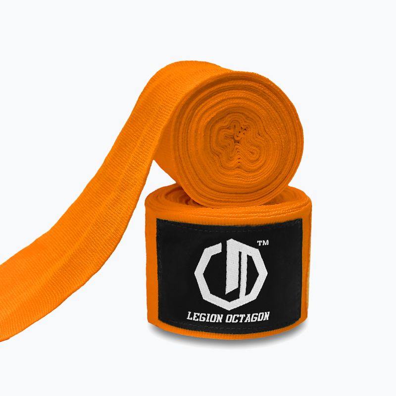 Bandaże bokserskie Octagon Legion Standard 300 cm orange 2