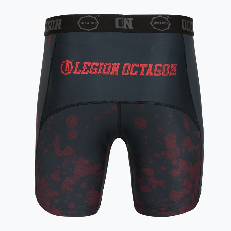 Spodenki treningowe męskie Octagon Legion Grunge black/red 2
