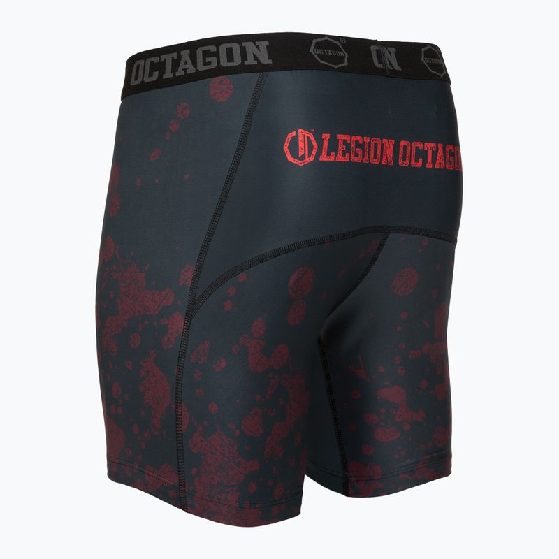 Spodenki treningowe męskie Octagon Legion Grunge black/red 4