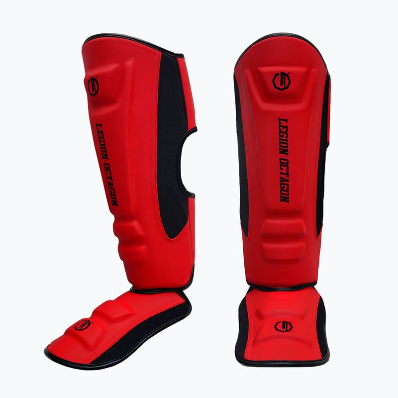 Ochraniacze piszczeli i stóp Octagon Legion Enforcer dark red