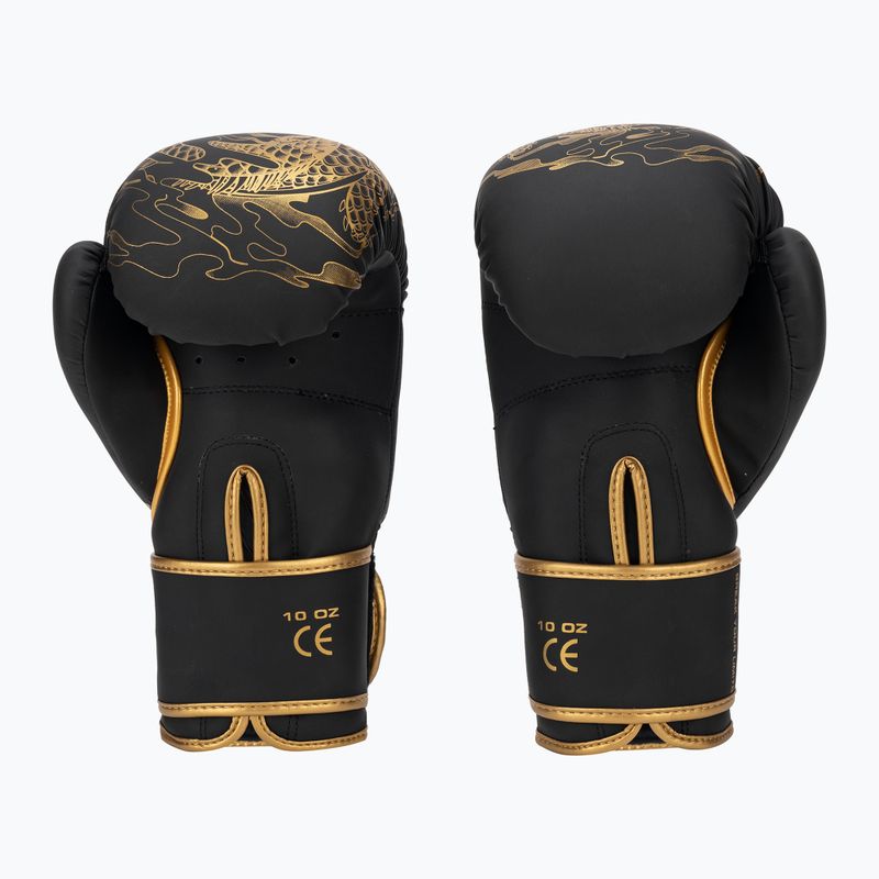 Rękawice bokserskie DBX BUSHIDO "Gold Dragon" złote/czarne 3