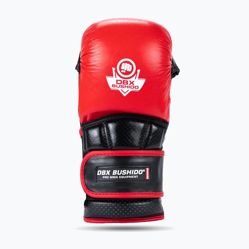 Rękawice grapplingowe DBX BUSHIDO MMA Premium czarny/czerwony 3
