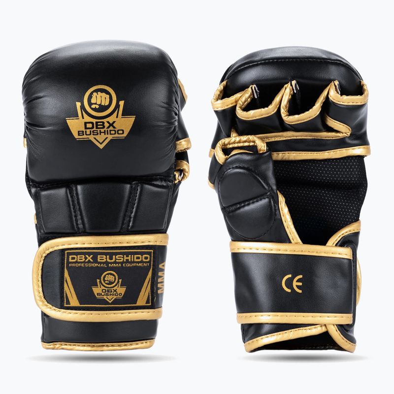 Rękawice grapplingowe DBX BUSHIDO Master MMA czarny/złoty