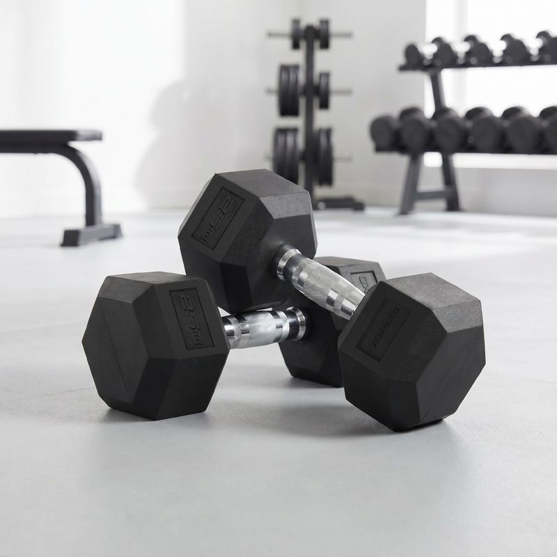 Hantel ogumowany XTREXO Hex 25 kg 3
