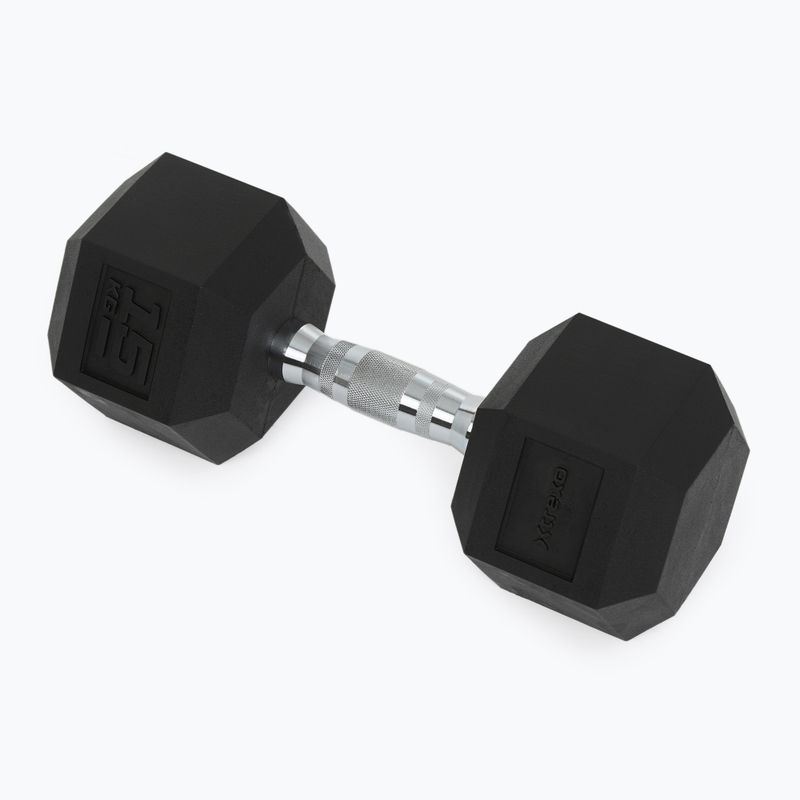 Hantel ogumowany XTREXO Hex 15 kg