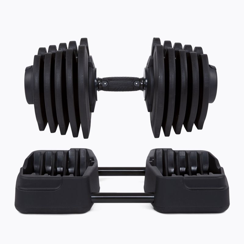 Hantel/sztanga 2w1 XTREXO TRX-ABD40 1-40 kg czarna/pomarańczowa 11