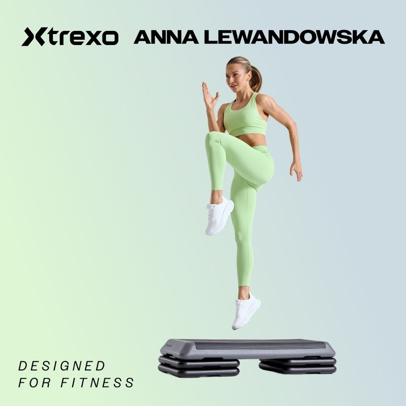Step do aerobiku z ekspanderem XTREXO TXO-B4W006 różowy 2