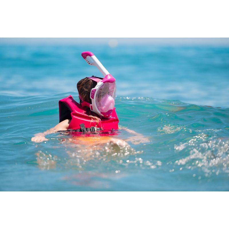 Maska pełnotwarzowa do snorkelingu dziecięca AQUASTIC KAI Jr różowy 4