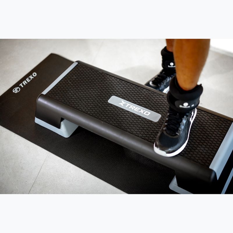Step do aerobiku XTREXO antypoślizgowy max 250kg szary 9