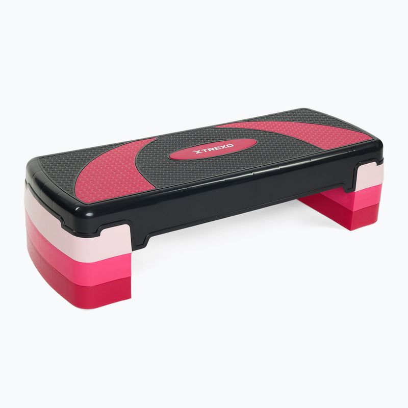 Step do aerobiku XTREXO 3 stopniowy max 250 kg różowy