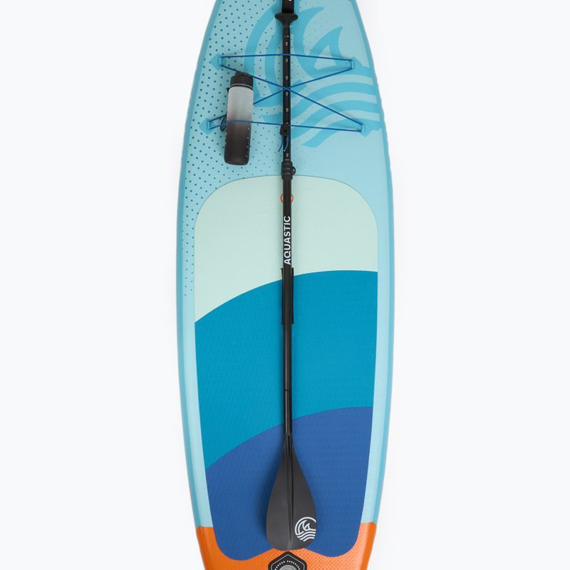 Zestaw deska SUP pompowana dziecięca AQUASTIC Perth 8'0" allround niebieski 10