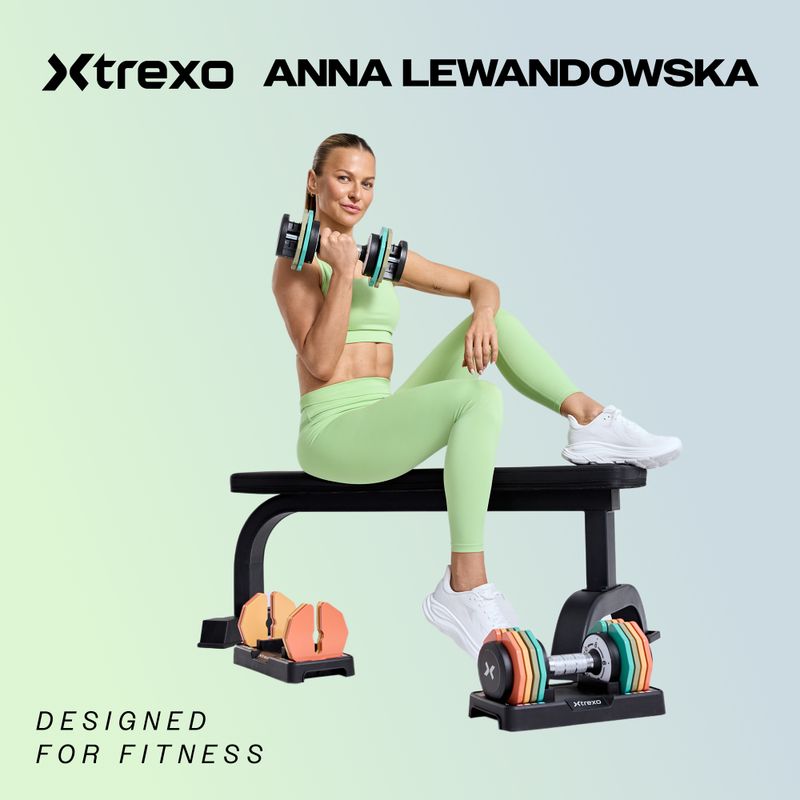 Zestaw hantli regulowanych XTREXO 2 x 5 kg multicolor 2