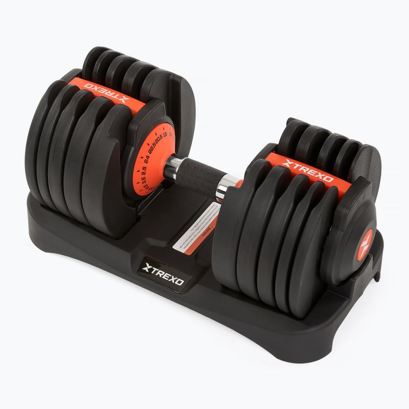 Hantel regulowana XTREXO 24 kg EVO czarny