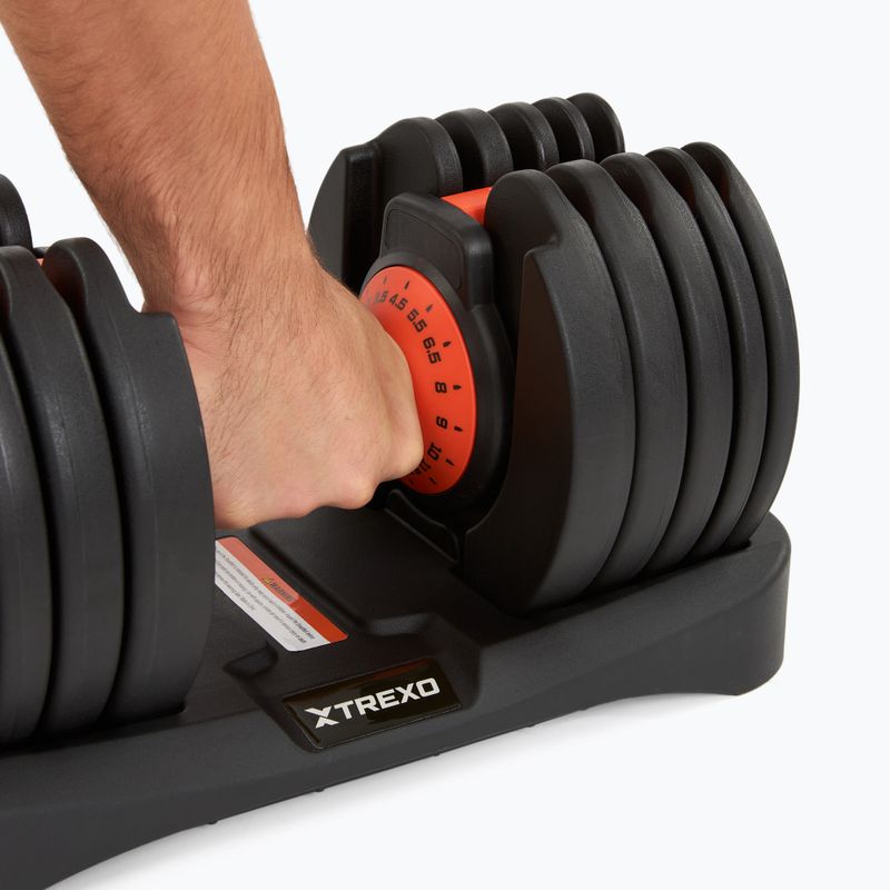 Hantel regulowana XTREXO 24 kg EVO czarny 9