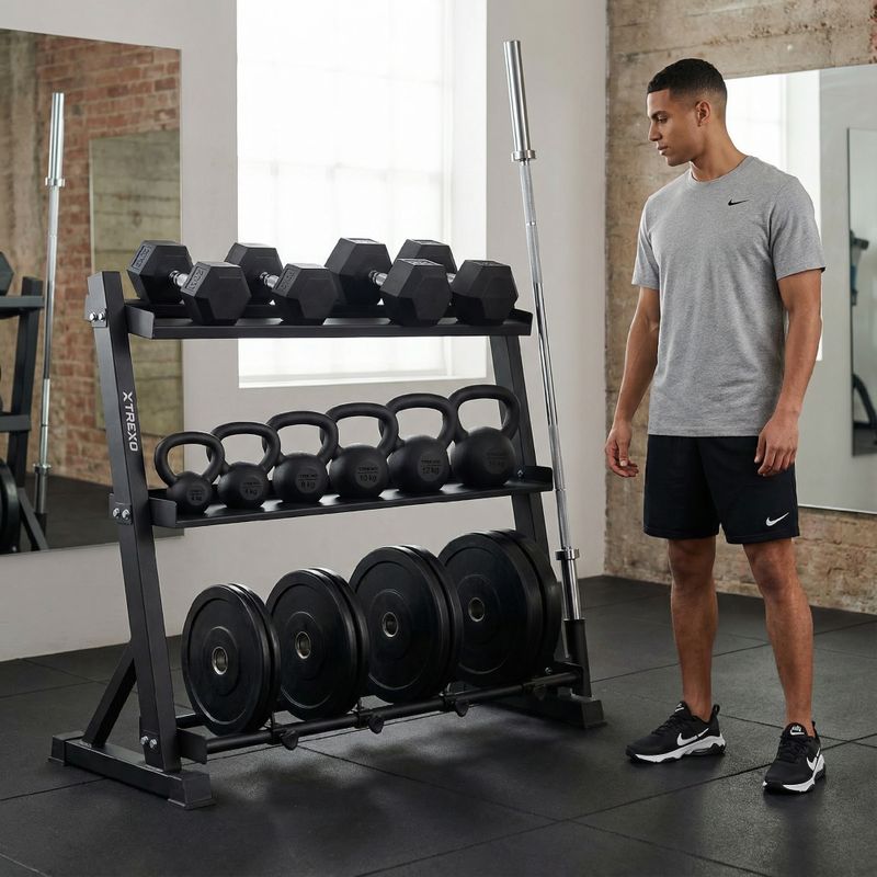 Stojak XTREXO Complex Gym Storage czarny 5
