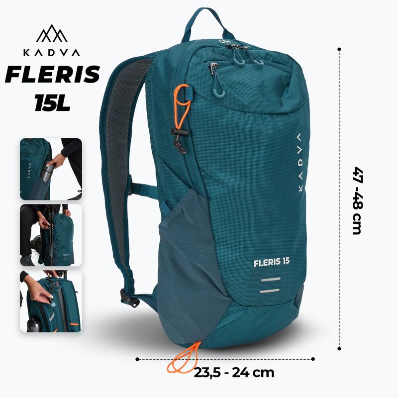 Plecak turystyczny KADVA Fleris 15 l ciemny morski 2