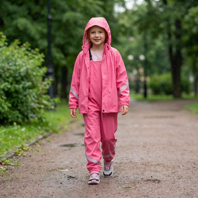 Komplet przeciwdeszczowy dziecięcy Kadva AquaLock JR różowy 18