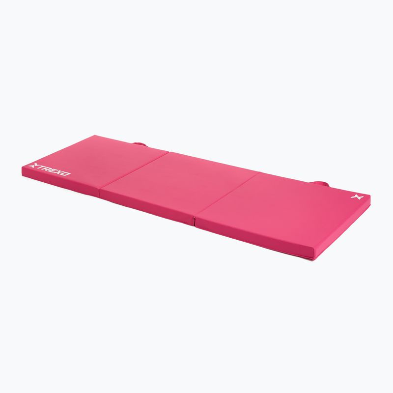 Materac gimnastyczny XTREXO składany 180 x  60 x 5 cm różowy 3