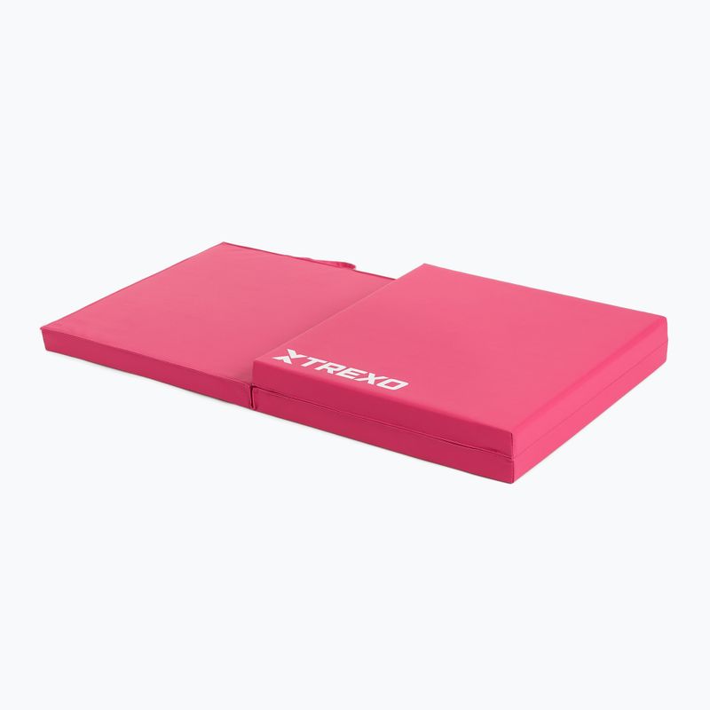 Materac gimnastyczny XTREXO składany 180 x  60 x 5 cm różowy 4