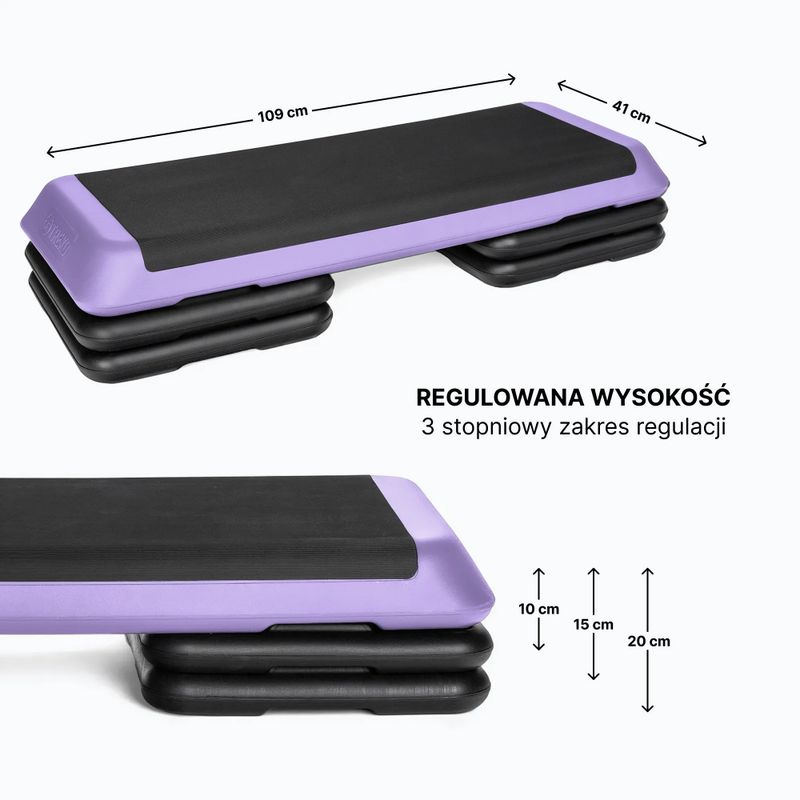Step do aerobiku XTREXO Aerobic max stability fioletowy 4