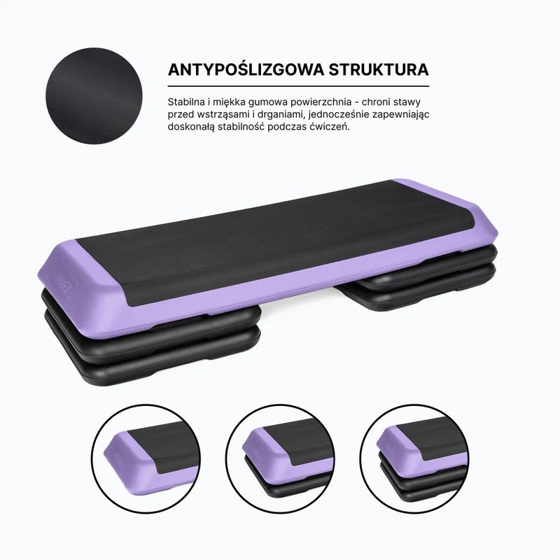 Step do aerobiku XTREXO Aerobic max stability fioletowy 5