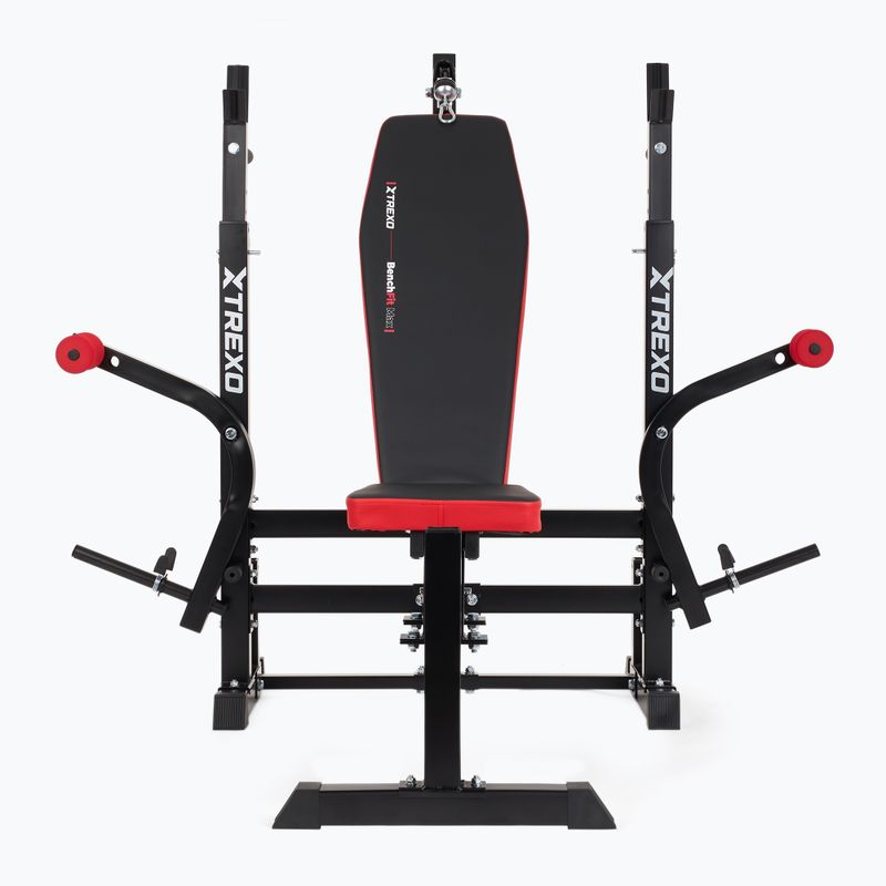 Ławka treningowa XTREXO BenchFit Max ze stojakiem i modlitewnikiem czarny 13