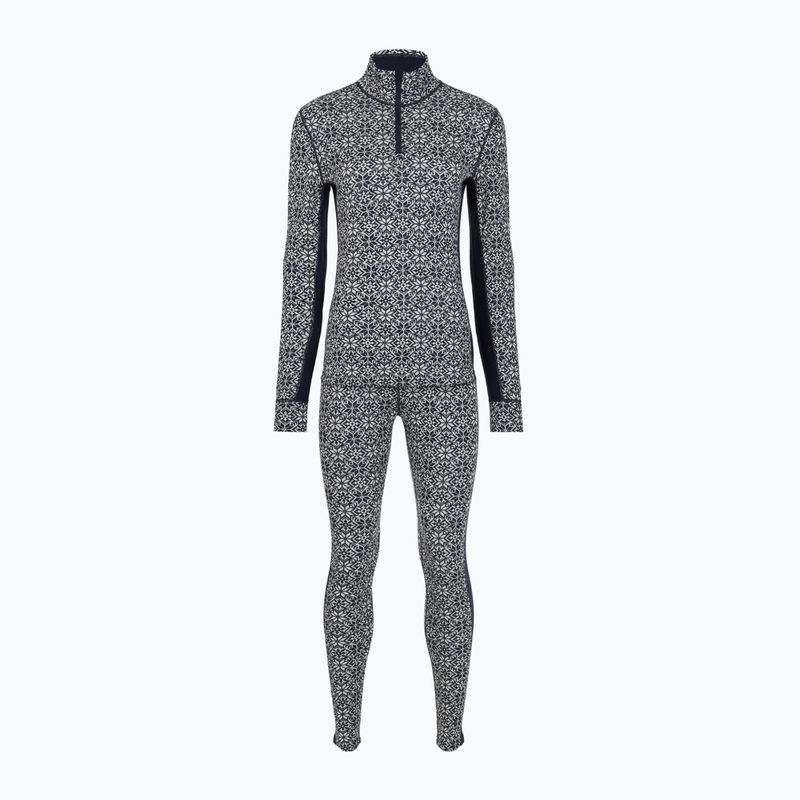Komplet bielizny termoaktywnej damskiej WOOLCANOSET1121 100% merino granatowy