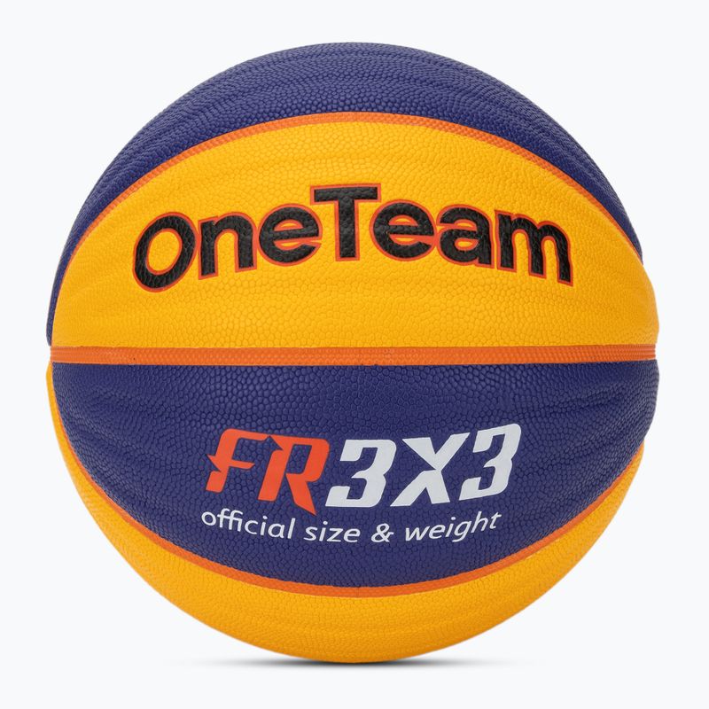 Piłka do koszykówki OneTeam Rim Rush 3x3 niebieski