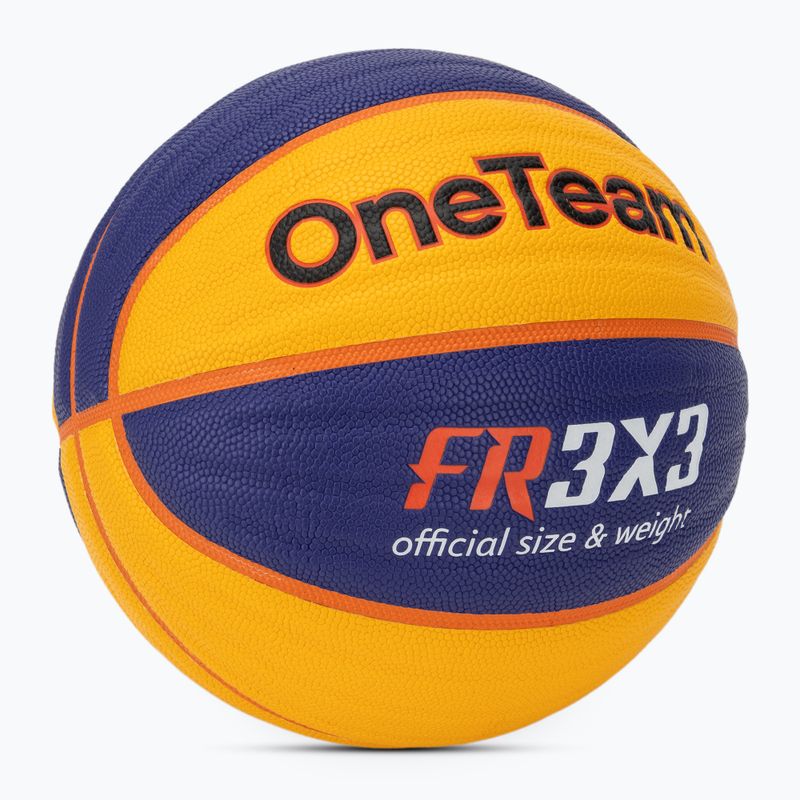 Piłka do koszykówki OneTeam Rim Rush 3x3 niebieski 2