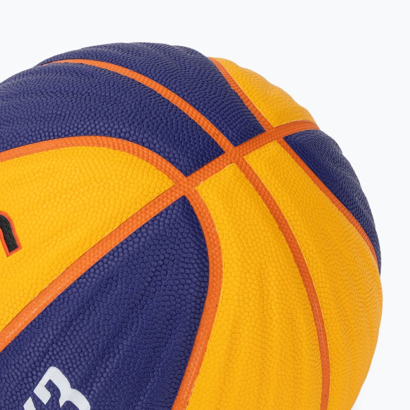 Piłka do koszykówki OneTeam Rim Rush 3x3 niebieski 3