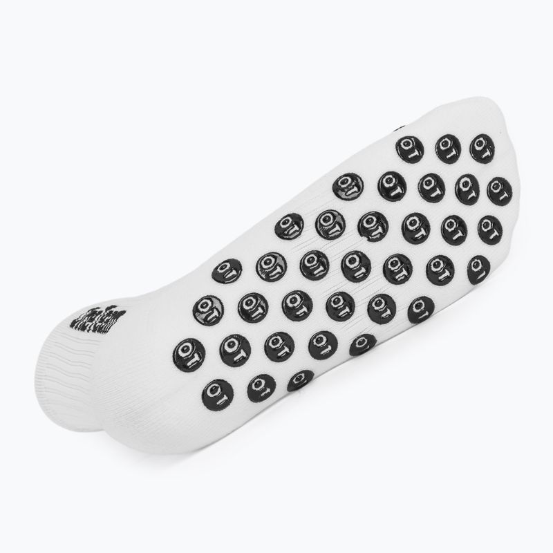 Skarpety piłkarskie dziecięce OneTeam Precision Grip antypoślizgowe 2-pack biały 6