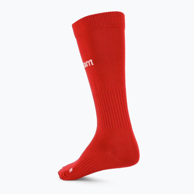 Skarpety piłkarskie dziecięce OneTeam Precision football socks zestaw 2-pack czerwony 3
