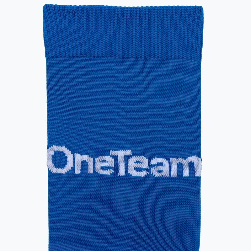 Skarpety piłkarskie dziecięce OneTeam Precision football socks zestaw 2-pack niebieski 4